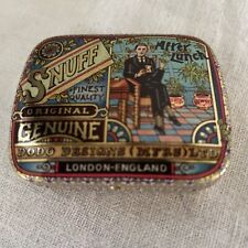 Antique Swiss Made Finest Quality Tin Snuff Box Empty picture