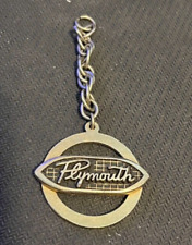 Vintage Swank, PLYMOUTH AUTOMOBILE, Metal Keychain picture
