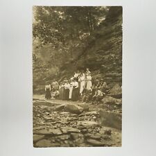 Erie County Riverbed Group RPPC Postcard c1909 Birmingham Ohio Real Photo B2871 picture
