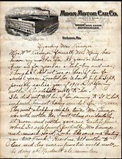 c1905 - St Louis Mo - Moon Motor Car Co - Rare Letter Head Bill picture