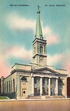 Postcard MO St Louis Missouri The Old Cathedral Linen Unposted Vintage PC H8741 picture