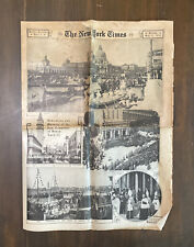 Antique Vintage New York Times News Paper May 1912 Picture Section Part 1 picture