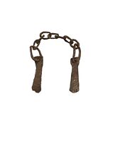 Antique Logging IRON LOG DOG Chain & Stakes Hand Forged Tool picture