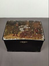 Antique vintage rare tea box. Period Tsarist Russia 1900s 15×9,5×10 cm picture