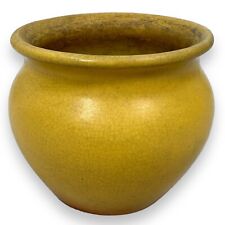Vintage Pfaltzgraff Pottery Vase Matte Yellow Antique Planter 1900s Art Deco picture