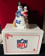 2013 Danbury Mint Indianapolis Colts Football Christmas Ornament GAMEDAY SNOWMAN picture