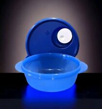 Tupperware Round Crystalwave Microwave Bowl 2.5 Cup Royal Blue NEW  picture