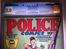 POLICE COMICS #1 (1941) CGC 3.0  Important / RARE VERY 1ST 