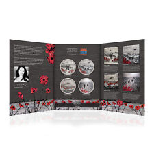 To Dear Old Blighty War Poppy Complete Collection - 4 Silver Commemorative Coins picture