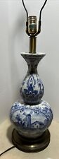 Delft BLUE & WHITE Genie Bottle Table Lamp 30” Vintage picture