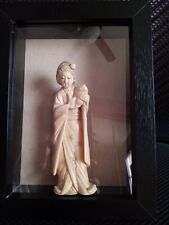 Vintage Doll Made With Ivory Very Rare In A ⭐Shadow Box⭐ picture