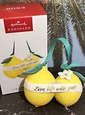 Hallmark Keepsake Ornament Live life with Zest Porcelain Lemons Flower NEW picture