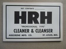 Wholesale Lot of 50 Old Vintage  HRH Cleaner & Cleanser LABELS - Absorene Mfg Co picture