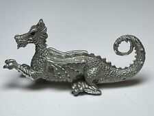 Masterworks Fine Pewter Dragon Crawling Figurine 1987 4 3/8” picture