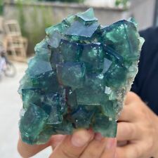 1.2lb NATURAL Green Cube FLUORITE Quartz Crystal Cluster Mineral Specimen picture