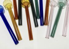 Pack of 4 of 6” Hand Blown Glass Pipes With Rose, Concentrates, Tobacco Only picture