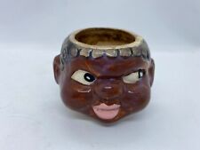 Man Head Vase Planter Hand Painted Small 2.25 x 2.5 inches picture
