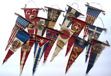 ANTIQUE CIGAR/TOBACCO FELT PENNANTS FLAGS VARIOUS COUNTRIES picture