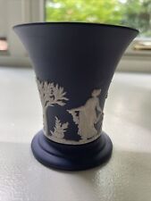 Wedgwood Cobalt Blue Jasperware Small Trumpet Vase picture