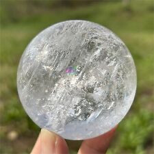 420g Natural White Clear Quartz Sphere Reiki Crystal Ball Reiki Healing Decor  picture