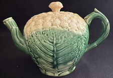 ANTIQUE MAJOLICA 1880'S ETRUSCAN CAULIFLOWER TEAPOT BY GRIFFEN SMITH & HILL picture