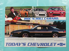 1985 VINTAGE CHEVROLET IROC 'N ROLL CAMARO 2-PAGE PRINT AD picture