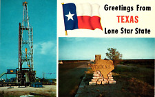 Postcard greetings from Texas stone oil picture