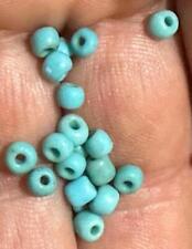 (10) Original Navajo Indian Turquoise Trade Beads Small Beads Fur Trade 1800's picture
