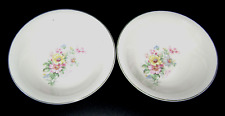1945 Edwin Knowles China Co. USA Pair of Floral Pattern Serving Bowls picture