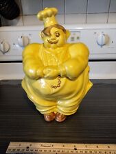 Vintage 1930s Red Wing “Chef Pierre” Cookie Jar Yellow Antique Art Pottery USA picture