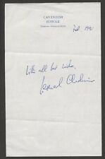 Leonard Cheshire d1992 signed autograph 5x8 cut British RAF Pilot WWII AB1155 picture