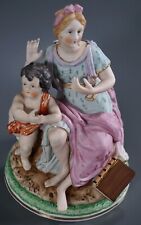 Bisque Porcelain Figurine Polychrome Decorated Allegorical Group picture