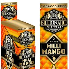 Billionaire Hemp Rolling Papers for Tobacco Milli Mango (Box of 25 Pouches) picture