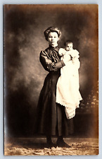 Postcard KS Pratt RPPC F A Withers Art Studio Beautiful Mother Holding Baby C3 picture