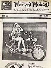Norton Motorcycles News 1983 USA Owners Shop Ads California Ricks Palo Alto picture