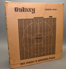 Vintage 20” Galaxy Box Fan Model 3713,  With box, Missing Handle, See Video. picture