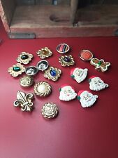 18 Variety Button Covers Vintage Faux Gem, Christmas Etc.  Good For Crafting. picture