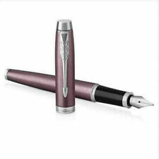 Excellent Purple/White Clip Parker Pen IM Series Medium (M) Nib Fountain Pen picture