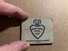 Vintage Used Quick Pull Matchbook Mount Royal Hotel Banff, Alberta Canada RARE picture