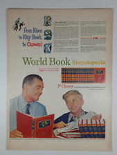1950's World Book Encyclopedia Colorful Vintage Print Ad picture
