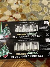 Vintage 21 ct holiday accents candle light set 2 sets NEW picture