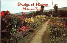 Bridge Flowers Mohawk Trail Shelburne Falls Massachusetts MA Postcard UNP VTG picture