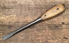 Vintage Irwin USA Wooden Perfect Handle 8 1/2” Screwdriver Flat/Slotted  picture