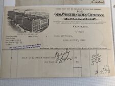 1922 George Washington Co. Harvard Goods Reciept Cleveland Ohio Vintage Rare + picture