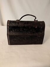 VINTAGE/ANTIQUE EARLY TO MID 1900'S SLIDE OUT METAL LUNCH BOX picture