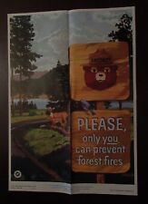 Vintage 1962 Smokey the Bear Poster 13” x 18” US Dept Agriculture Forest Service picture
