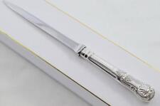 Large Antique London Sterling Silver Handled Letter Opener Kings Pattern 1895 picture
