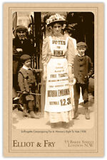 SUFFRAGETTE 1908 Campaign For Women's Vote Photo Cabinet Card CDV RP picture