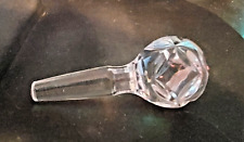 Decanter Stopper - Clear Faceted Cut Glass Crystal Stopper - 3 1/2 inches picture