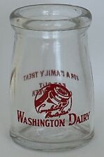 Washington Dairy 2 1/4” Glass Creamer Jar, For a Family Treat picture